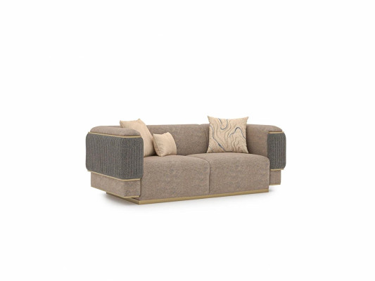 Compleet 3-delige gestoffeerde bank Driepersoons Modern Fauteuil Woonkamer Tweezitsbank
