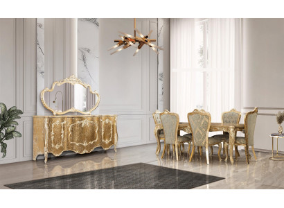 Eetkamer Eettafel 6x Stoelen Tafel Luxe Tafels Klassieke Eetgroep Set 7-delig.