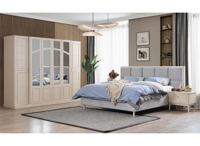 Slaapkamerset Luxe Compleet Bed 2x Nachtkastje Kledingkast Modern 4-delig