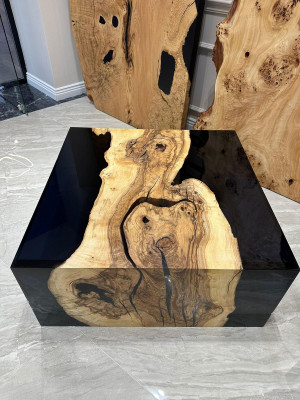 Salontafel Epoxyhars Koffietafel Massief Tafels Hout Bijzettafel Epoxy Tafel