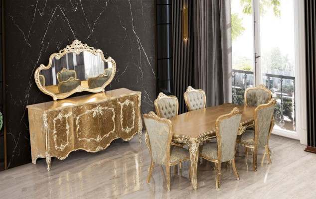 Barok antiek stijl eettafel tafel Echt hout Klassieke design tafels Rococo