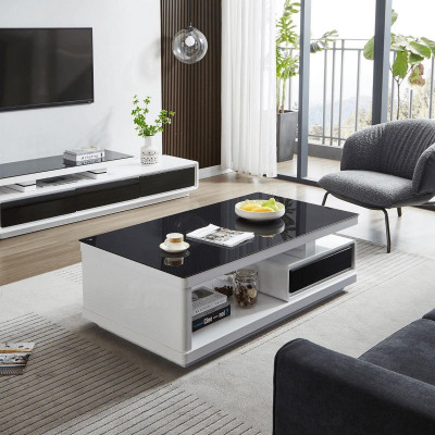 Luxe salontafel bijzettafel glazen tafel Moderne meubels design