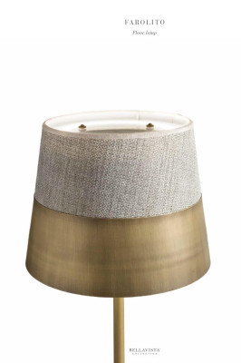 Staande lamp Staande lamp messing vloerlamp ganglamp Bellavista collectie