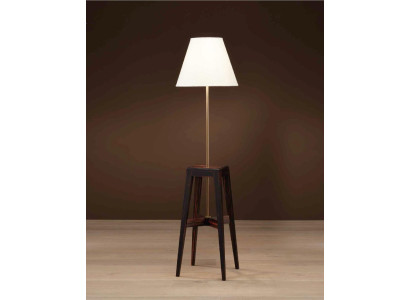 Leeslamp Jugendstil messing of hout met metalen ganglamp Nieuwe bruine kleur