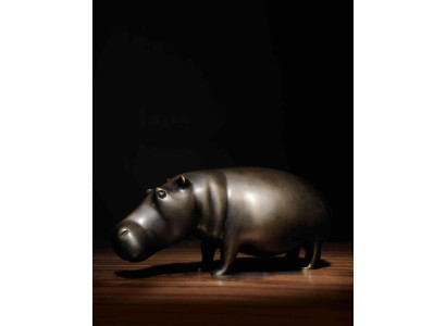 Messing nijlpaard standbeeld thuisdecoratie kleur goud figuur nieuw woonkamer
