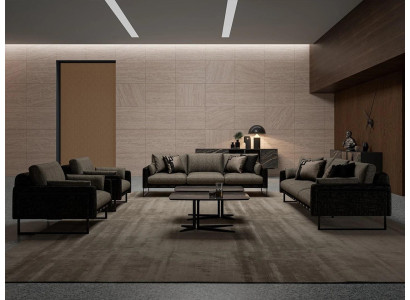 Luxe woonkamerbankstel 2x driezitsbank bankstel met salontafel set van 6 delen