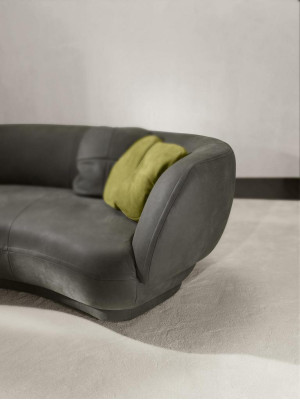 Textiel bankstel 3-zits stoffen leder modern relax zit luxe meubels hoekbank rond
