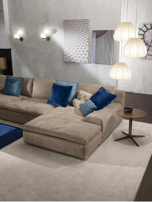 Hoekbank L-vorm Bank Luxe Italiaanse meubels Bank Grijs PRIANERA Woonkamer
