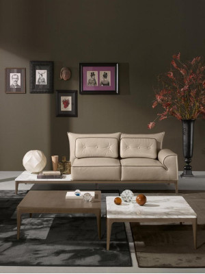 Luxe bankstel 2+1 zits bankstel Banken Fauteuils Leer 2-delig PRIANERA