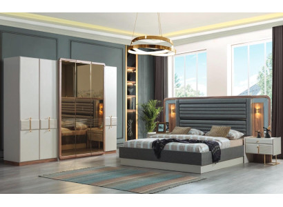 Compleet slaapkamer luxe set bed 2x nachtkastjes modern meubilair 4-delig.