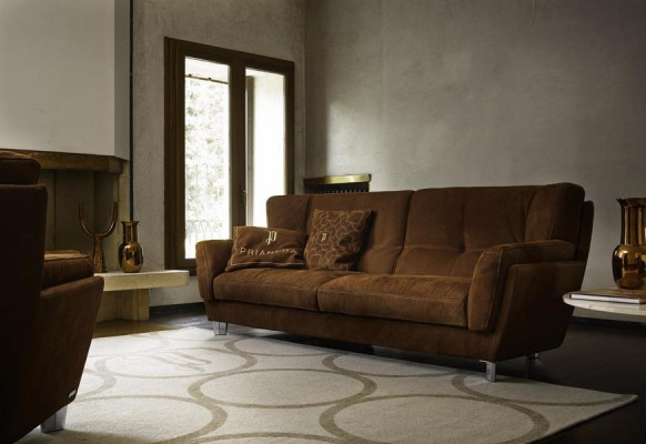Luxe bankstel 3-zitsbank houten meubels driepersoons Prianera bankstellen Wit leren bankstellen