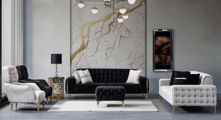 Chesterfield poef Luxueuze bekleding voor de woonkamer Comfortabele poef Nieuw