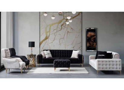 Chesterfield poef Luxueuze bekleding voor de woonkamer Comfortabele poef Nieuw