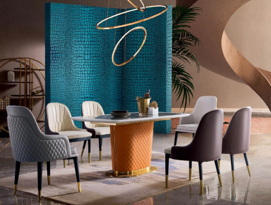 Klassieke luxe houten tafel Moderne stijl Eetmeubels Woonkamer