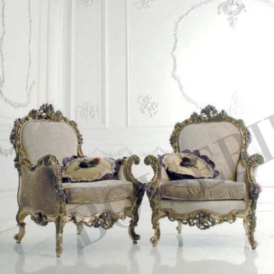 Fauteuil Bank Bank 1-zits Ontwerper Banken Club Art deco Bekleding TV-lounge