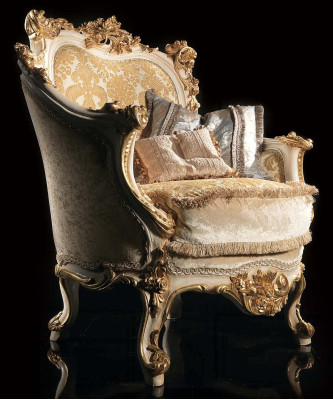 Klassieke fauteuil bank bank stoel tv clubsessel Italiaanse meubels Nieuw