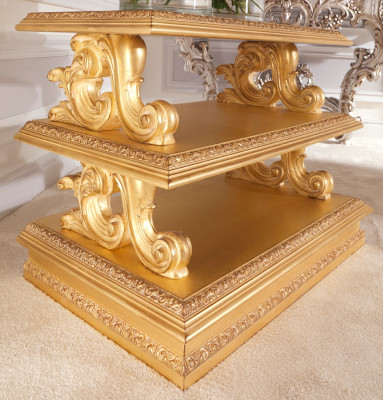 Bijzettafel van echt hout barok-rococo salontafel Bijzettafels Klassieke meubels
