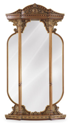 Wandspiegel Spiegel Houtsnijwerk Italiaanse inrichting Meubels 125x224cm Nieuw