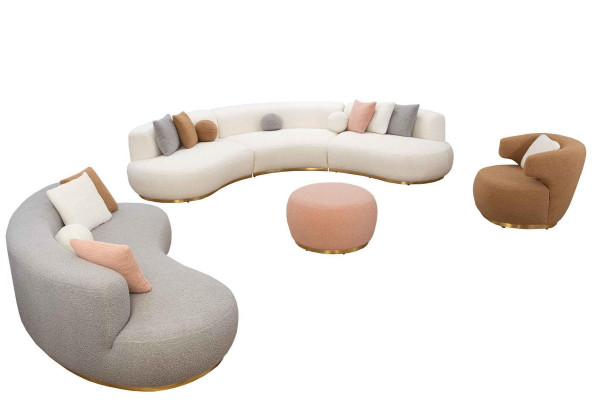 Woonlandschap Bankstel xxl Bank Grote Banken Ovaal Hoekbank Stoffen Bankstel