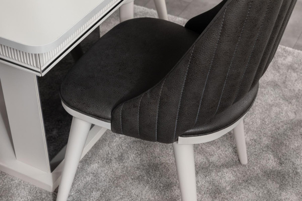 Eetkamerstoel Ontwerper Gestoffeerde Lounge Textiel Stof Luxe Modern.