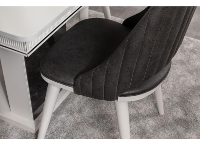 Eetkamerstoel Ontwerper Gestoffeerde Lounge Textiel Stof Luxe Modern.