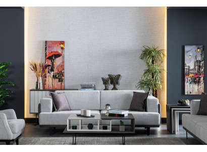 Woonkamer bankstel 3-zits salontafel textiel ontwerp moderne 2-delige meubelset nieuw Woonkamer bankstel 3-zits salontafel textiel ontwerp moderne 2-delige meubelset nieuw