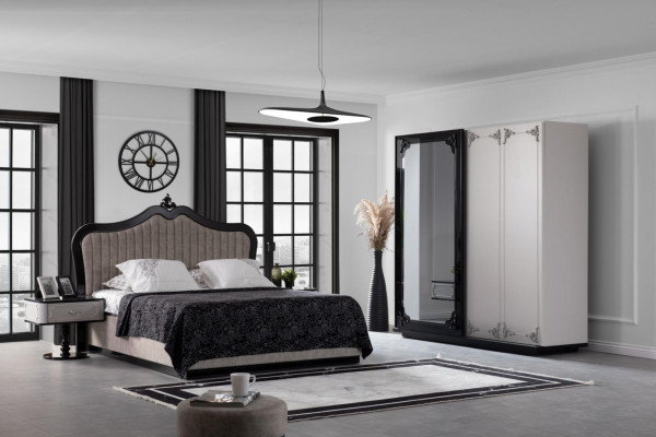 Slaapkamer kledingkast kast luxe houten design meubels wit nieuw.