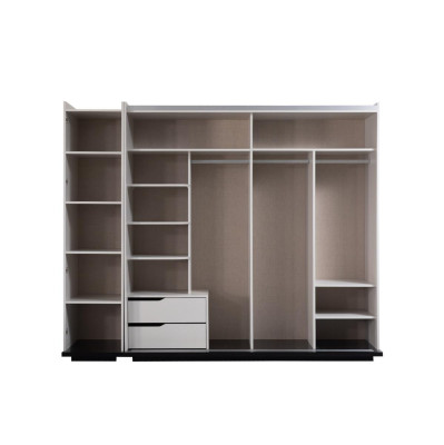 Slaapkamer kledingkast kast luxe houten design meubels wit nieuw.