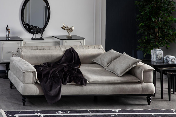 Chesterfield Luxe Bank Bank xxl grote banken Driepersoons Stof 3-Zits Bankstellen