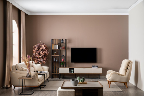 Woonkamer meubels TV standaard boekenkast 240cm hout woonwanden