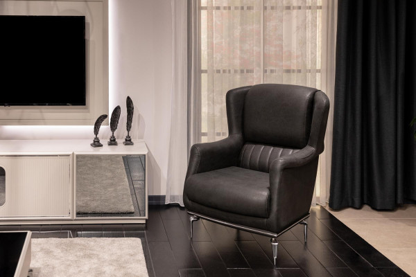 Woonkamer fauteuil Ontwerper loungeset Luxe bruin Lounge Club meubels