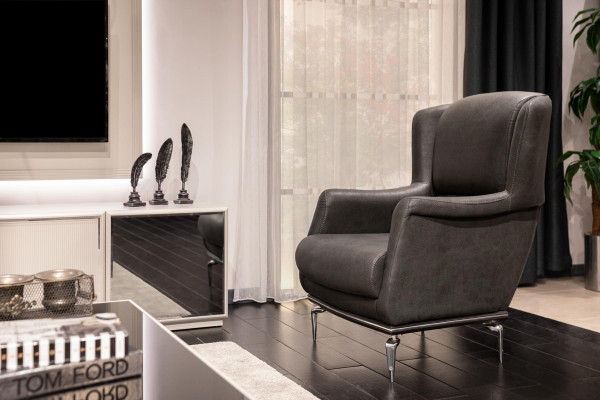 Woonkamer fauteuil Ontwerper loungeset Luxe bruin Lounge Club meubels