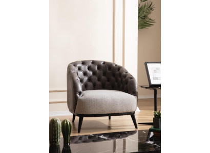 Luxe fauteuil Chesterfield eenzitter bank meubels lounge clubbank 1-zits