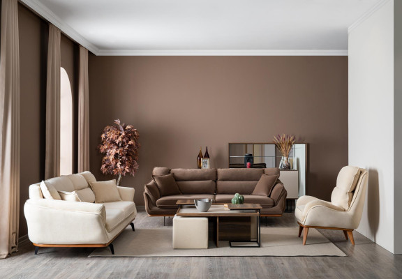 Woonkamer fauteuil enkele zits design gestoffeerde meubels, nieuw modern wit.