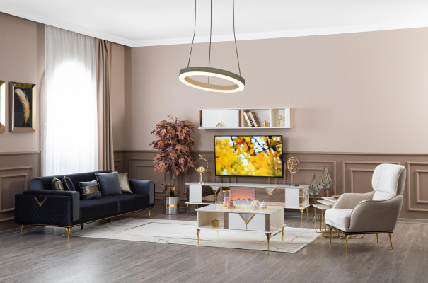 Salontafel Woonkamer Hout Ontwerp Luxe Meubels Nieuw Wit Stijl Modern.