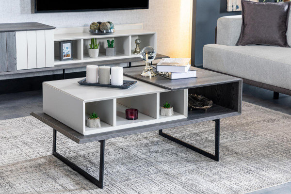 Salontafel woonkamer hout design luxe meubels nieuw grijs stijl modern