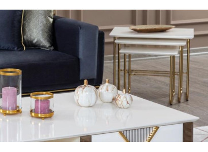 Bijzettafel Woonkamer Luxe Design Nieuw Modern Wit Materiaal Hout