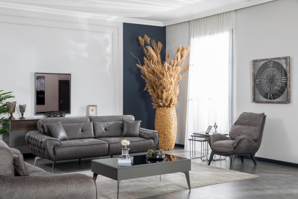 Bijzettafels Woonkamer Luxe Ontwerp Nieuw Modern Grijs Materiaal Hout