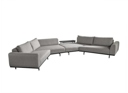 Hoekbank U-vorm Woonkamer Bankstel Stof Nieuw Design Grijs Modern Luxe