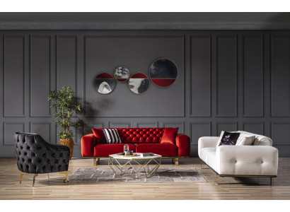 Kleurrijke designer bankstel bank 3+2+1 zits bankstellen Chesterfield.