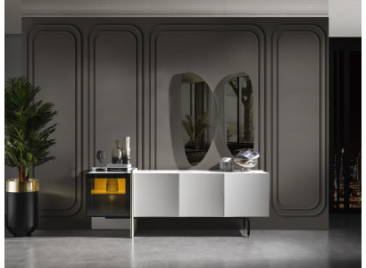 Moderne woonkamer dressoir spiegel hout meubels luxe stijl Modern 2-delig nieuw