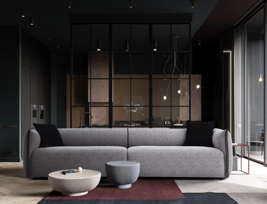 Sofa zit stof ontwerp driezits luxe bank 4-zits bank meubels nieuw
