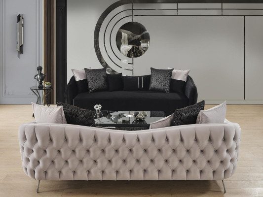 Bankstel 4-zitter Luxe Designer Luxe Meubels nieuw zwart Woonkamer