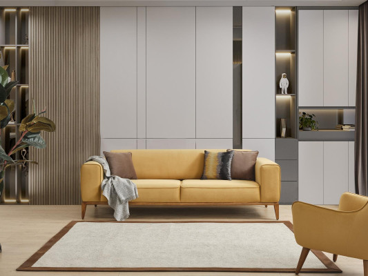 Woonkamerbank 4-zits luxe designbank luxe gestoffeerde bank meubels.