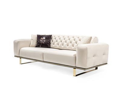 Bankstel 3-zitter woonkamer luxe gestoffeerde designer meubels Chesterfield