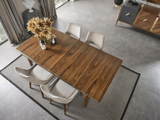 Eetkamertafel Hout Luxe Meubels Stijl Moderne bruine houten tafels