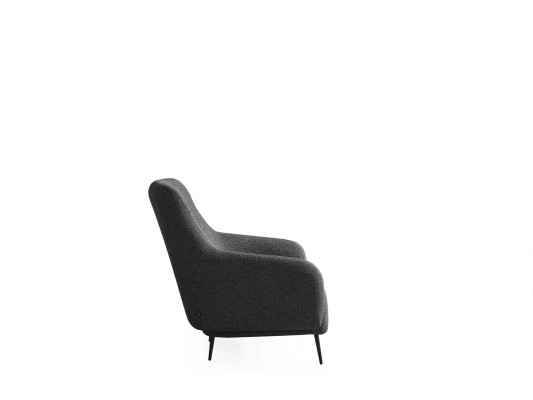 Woonkamer fauteuil Modern gestoffeerd ontwerp Textiel Nieuw grijs Luxe Lounge Club