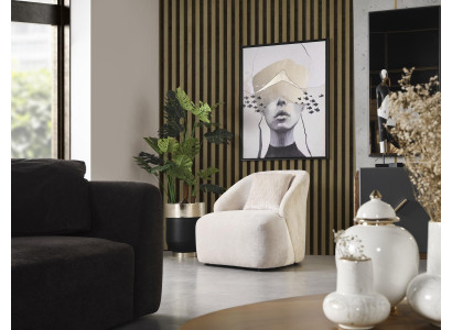 Fauteuil 1 zitplaats stof luxe woonkamer lounge club houten fauteuil eenpersoons