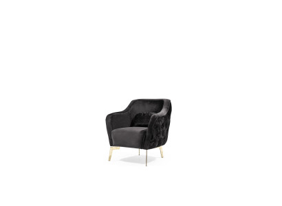 Woonkamerstoel Bekleding Ontwerp Moderne Banken Stof Nieuw Luxe Zwart