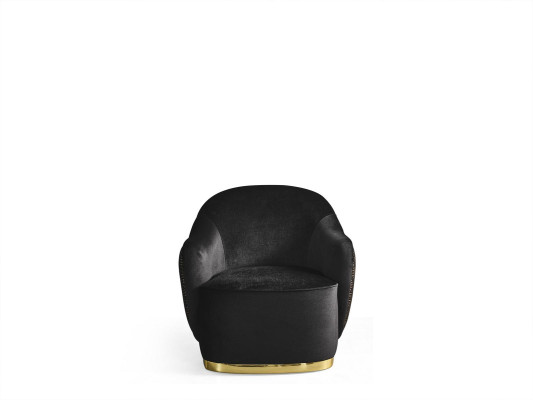 Fauteuil woonkamer bank modern textiel luxe modern zwart nieuw